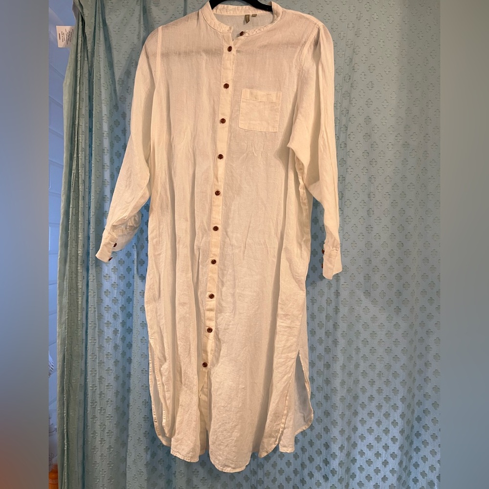 Saphed white shirt dress